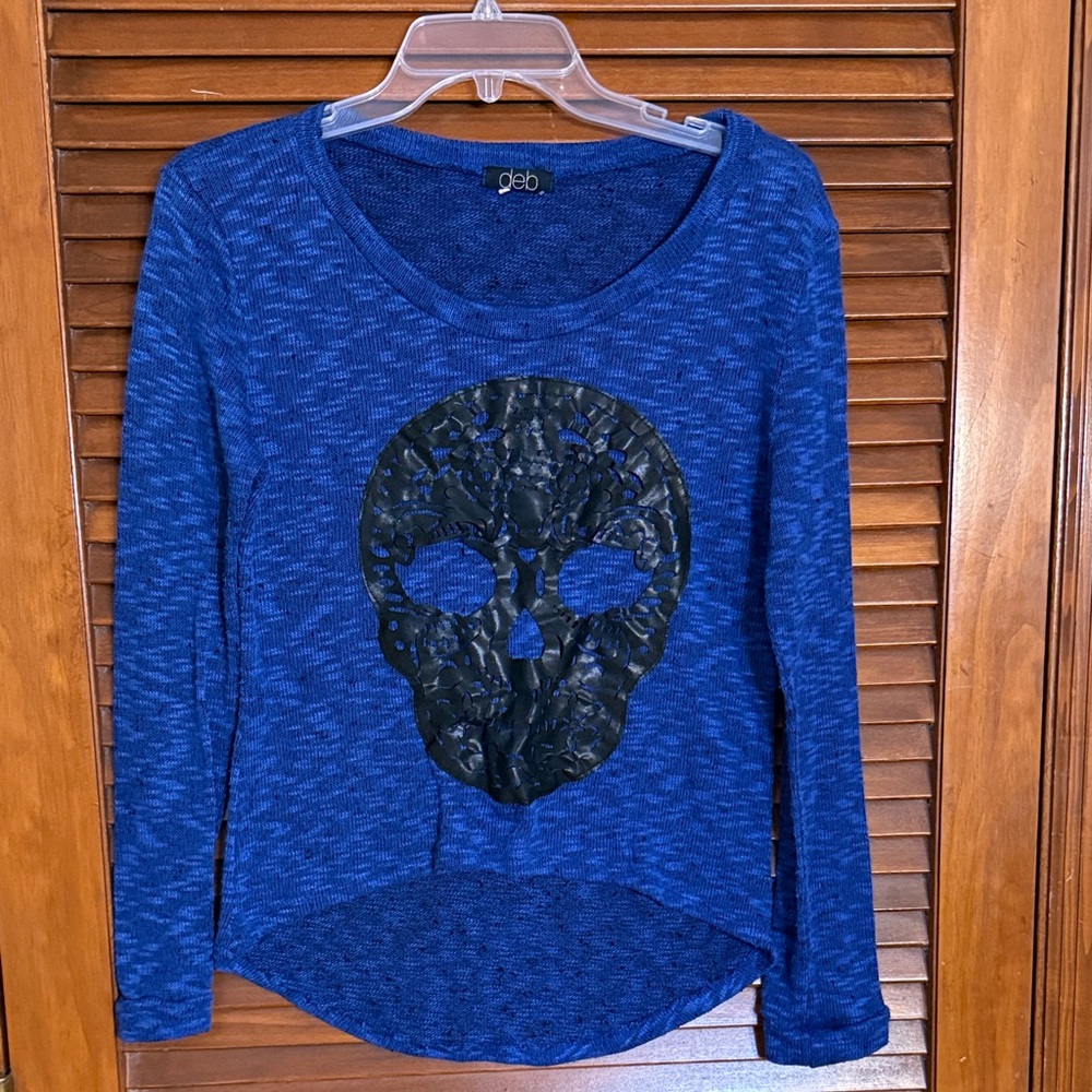 Long Sleeve Skull Sweater